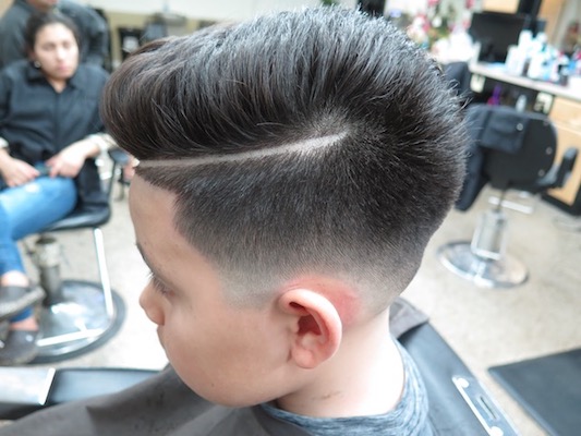 Low fade with part